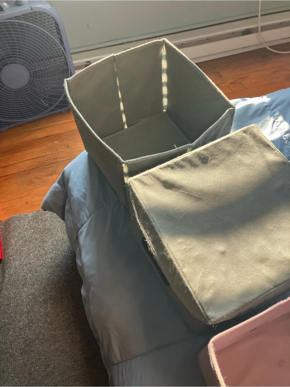 Home Accents Pink Fabric Storage Cube - Collapsible Organizer Set
